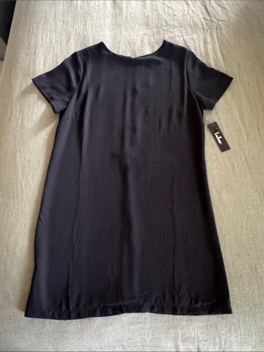 Lulu's Black Short Sleeve Mini Dress